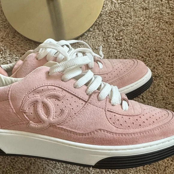CHANEL pink Sneakers Sz 39